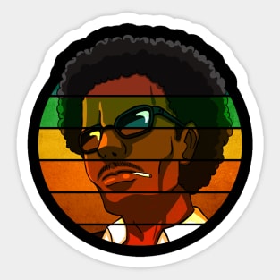 Smooth Afro Dude Vintage Illustration Sticker